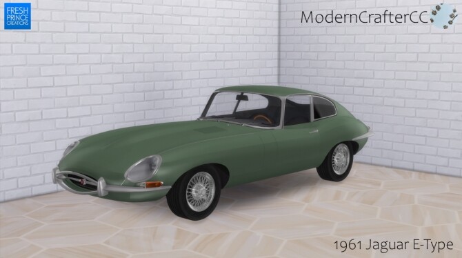 Sims 4 1961 Jaguar E Type at Modern Crafter CC