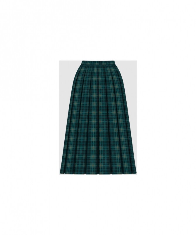 Sims 4 High Waist Pleated Skirt at Happy Life Sims