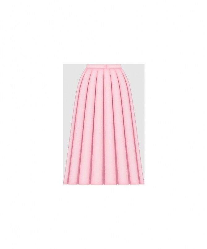 Sims 4 High Waist Pleated Skirt at Happy Life Sims