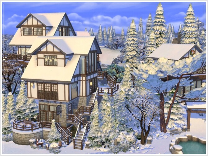 Sims 4 Caribou Lodge Holiday Wonderland by philo at TSR