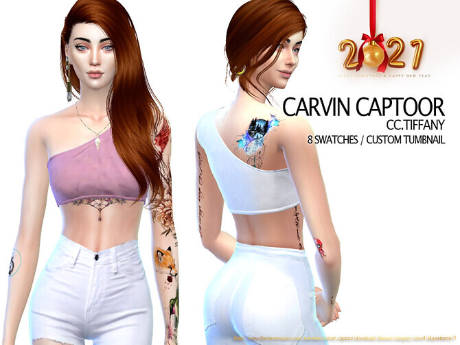 Sims 4 Tiffany top by carvin captoor at TSR