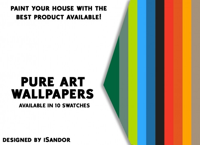 Sims 4 Pure art Wallpaper set by iSandor at Mod The Sims
