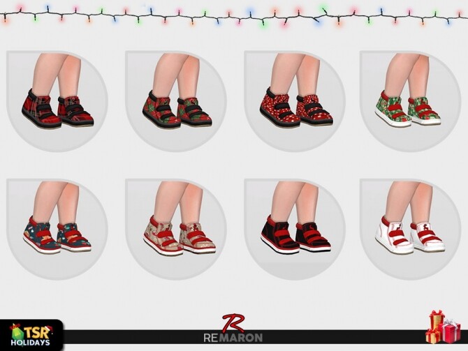 Sims 4 Holiday Wonderland Christmas Shoes T01 by remaron at TSR