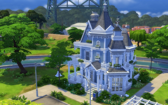 The Little Blue Victorian House by alexiasi at Mod The Sims » Sims 4 ...