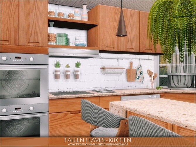 Sims 4 Fallen Leaves Kitchen by MychQQQ at TSR