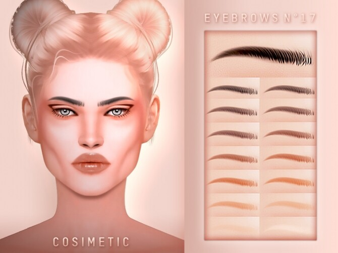 Sims 4 Eyebrows N17 by cosimetic at TSR