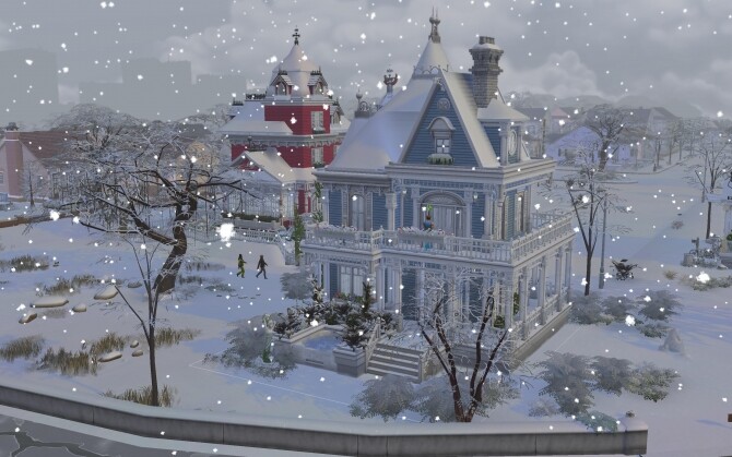 Sims 4 The Little Blue Victorian House by alexiasi at Mod The Sims