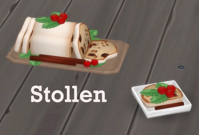 Sims 4 STOLLEN Christmas German bread at Icemunmun