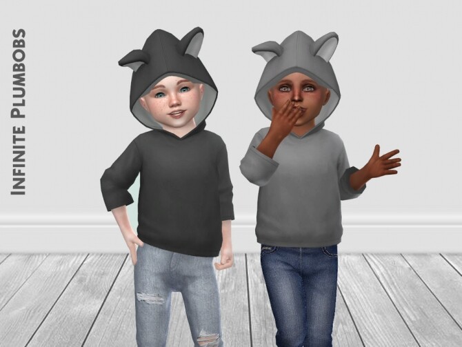 Sims 4 IP Toddler Animal Ear Hoodie by InfinitePlumbobs at TSR