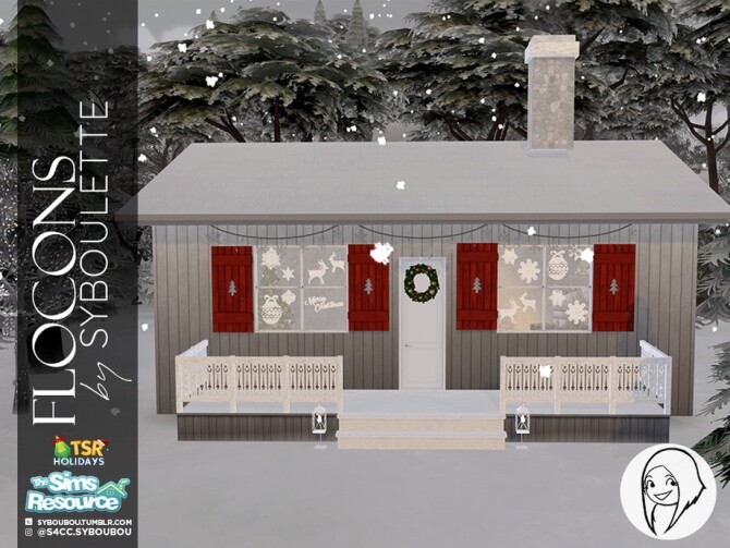 Sims 4 Flocons Set Holiday Wonderland by Syboubou at TSR