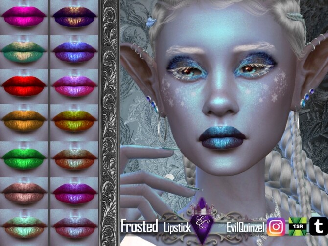 Sims 4 Frosted Lipstick by EvilQuinzel at TSR