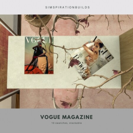 Stackable Vogue Magazine 10 covers at Simspiration Builds