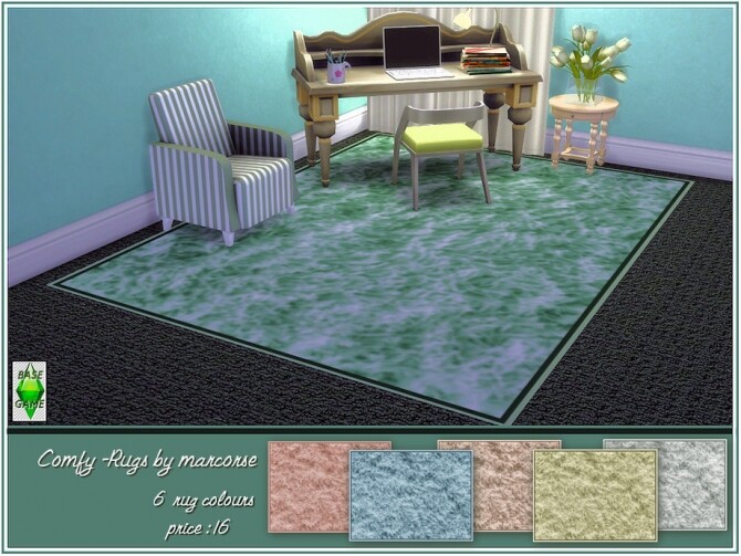 Sims 4 Comfy Rugs by marcorse at TSR