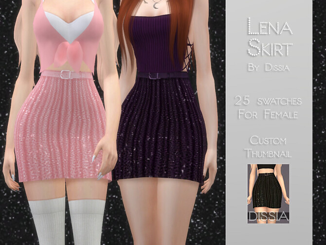 Sims 4 Lena Skirt by Dissia at TSR