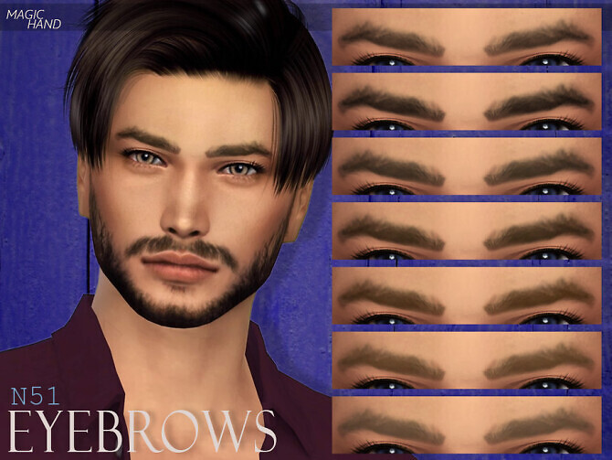 Sims 4 Eyebrows N51 by MagicHand at TSR