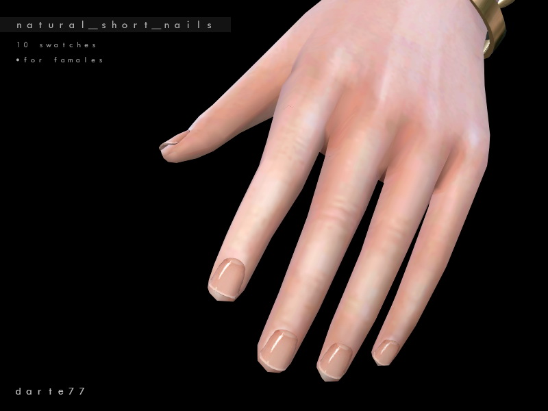 Natural Short Nails by Darte77 at TSR » Sims 4 Updates