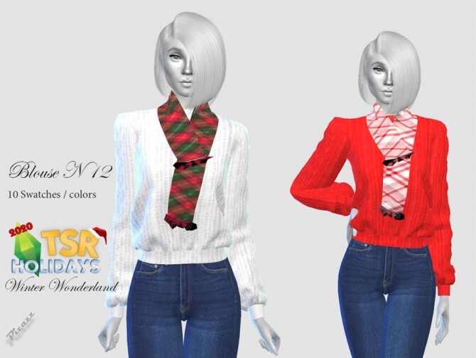 Sims 4 Winter Wonderland Blouse N 12 by pizazz at TSR