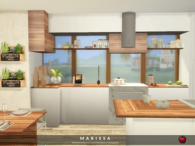 Sims 4 Marissa kitchen by melapples at TSR