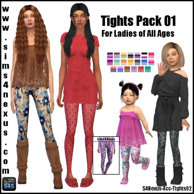 Sims 4 Tights Pack 01 by SamanthaGump at Sims 4 Nexus