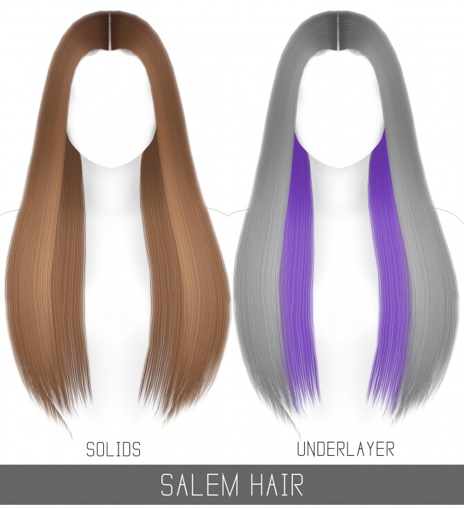 Sims 4 SALEM HAIR + TODDLER & CHILD + TWO TONE at Simpliciaty