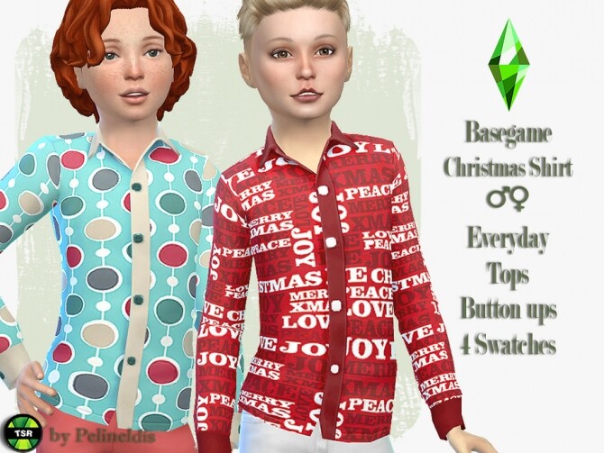 Sims 4 Christmas Shirt by Pelineldis at TSR