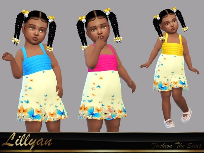 Sims 4 Dress Bianca baby by LYLLYAN at TSR