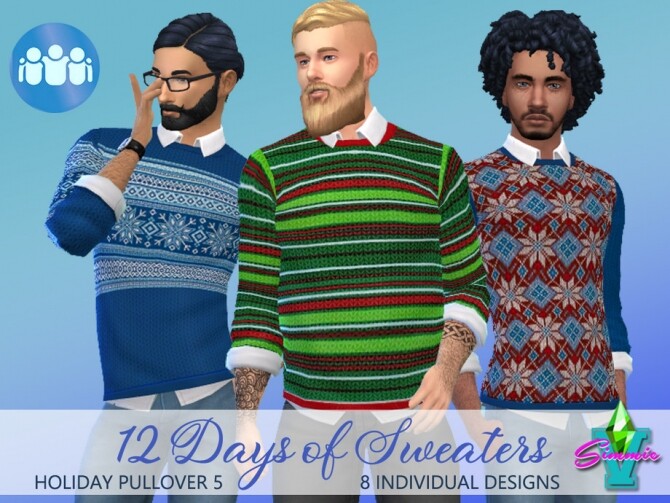 Sims 4 Holiday Pullover 5 by SimmieV at TSR