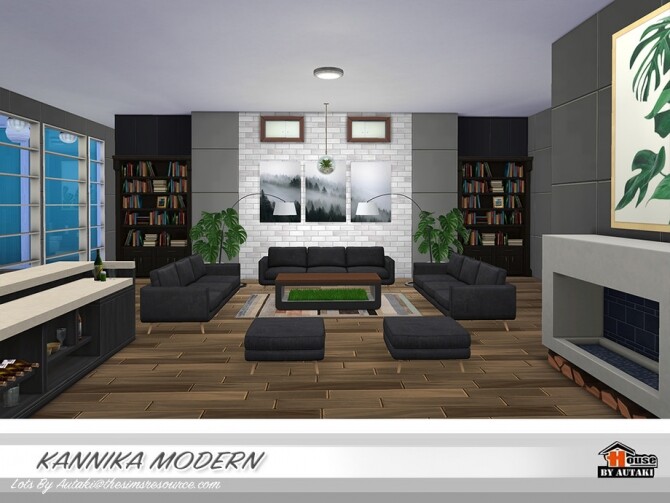 Sims 4 Kannika Modern house by autaki at TSR