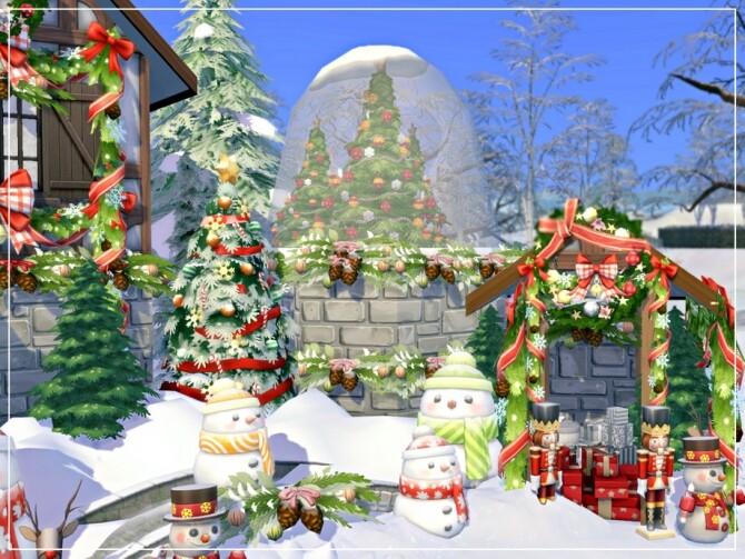 Sims 4 Christmas Snowglobe Home by Summerr Plays at TSR