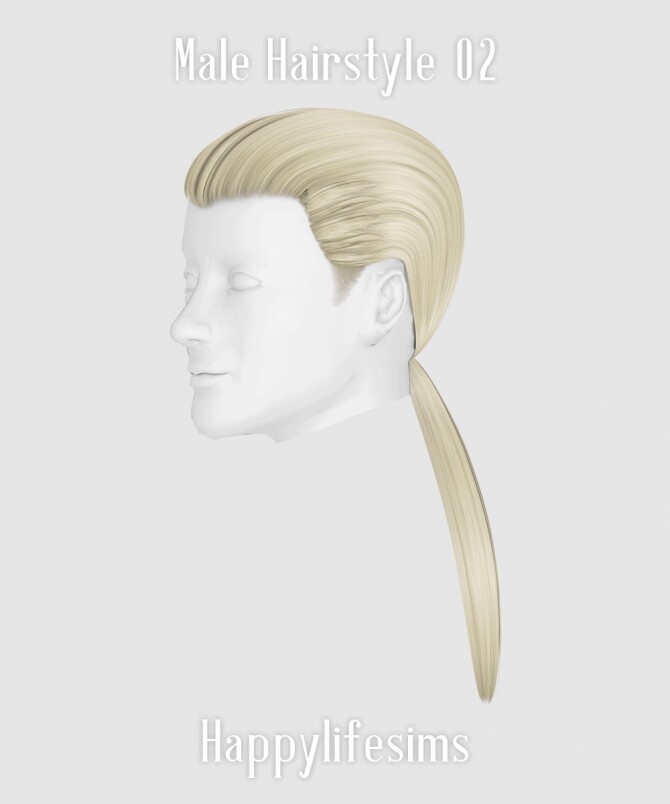 Sims 4 Male Hairstyle 02 at Happy Life Sims