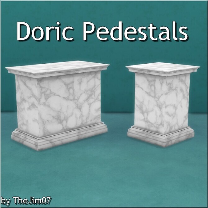 Sims 4 Doric Pedestals by TheJim07 at Mod The Sims