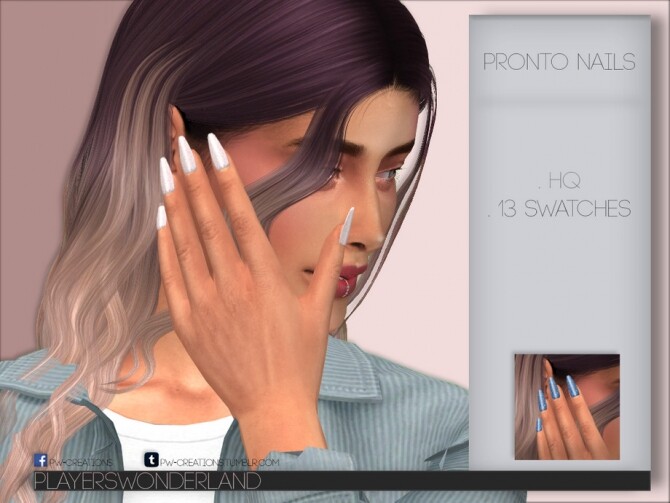 Sims 4 Pronto Nails by PlayersWonderland at TSR