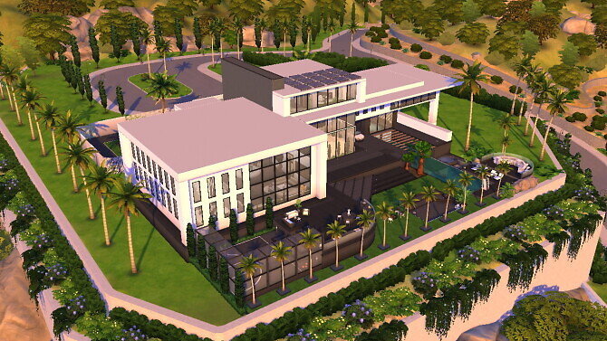 Sims 4 Celebrity Modern Mansion by Bellusim at Mod The Sims