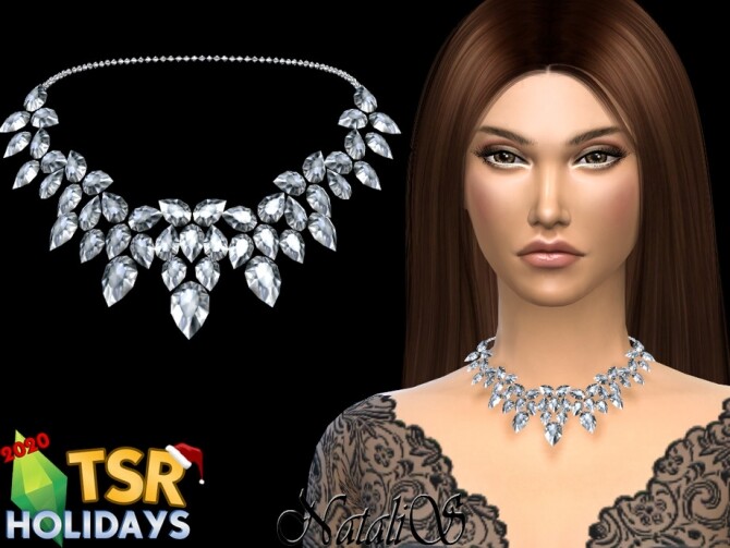 Sims 4 Winter fairytale necklace Winter Wonderland by NataliS at TSR