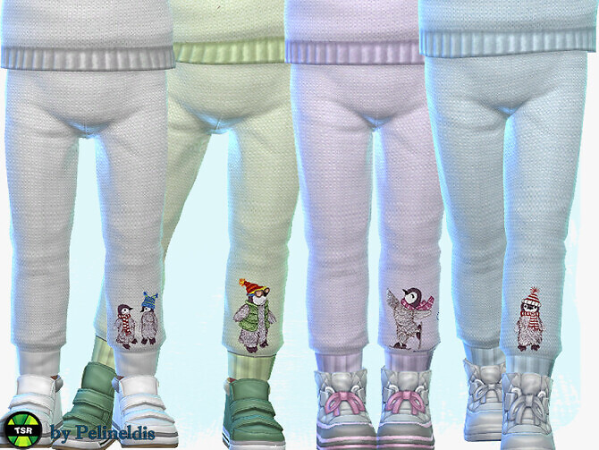 Sims 4 Knitted Penguin Pants by Pelineldis at TSR