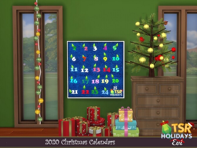 Sims 4 Holiday Wonderland Calendars by evi at TSR
