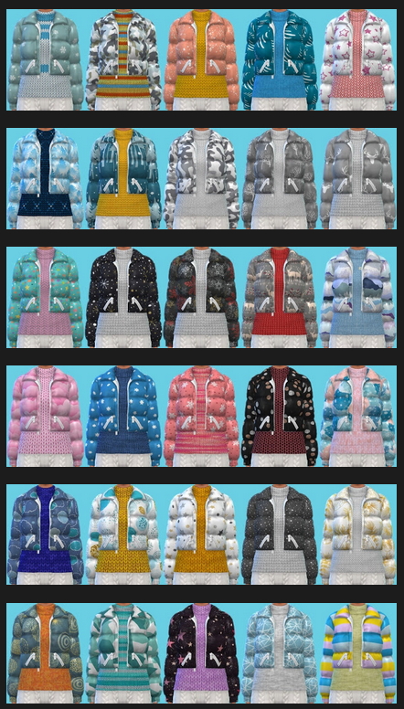 Sims 4 Snowy Escape Jacket with knitted Sweater at Annett’s Sims 4 Welt