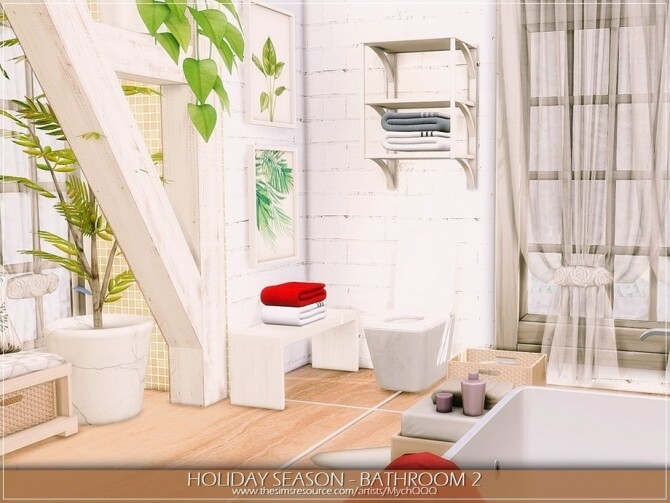 Sims 4 Holiday Season Bathroom 2 by MychQQQ at TSR