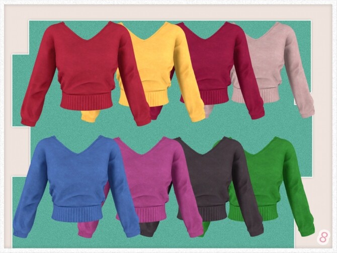 Sims 4 Balloon Sleeve Sweater by JavaSims at TSR