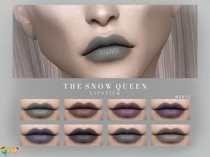 Sims 4 Holiday Wonderland Snow Queen Lipstick by Merci at TSR