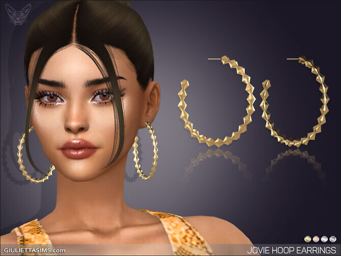 Sims 4 Jovie Hoop Earrings at Giulietta