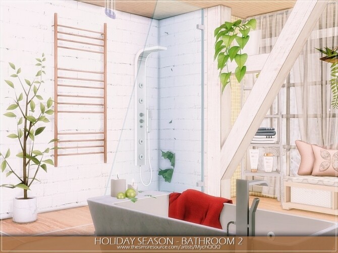 Sims 4 Holiday Season Bathroom 2 by MychQQQ at TSR