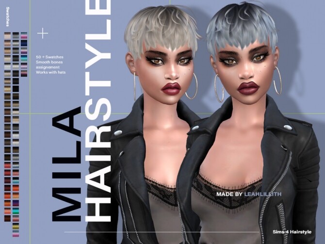 Sims 4 Mila Hairstyle by Leah Lillith at TSR