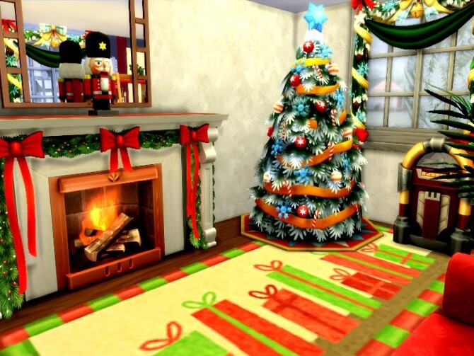 Sims 4 Christmas time home by GenkaiHaretsu at TSR