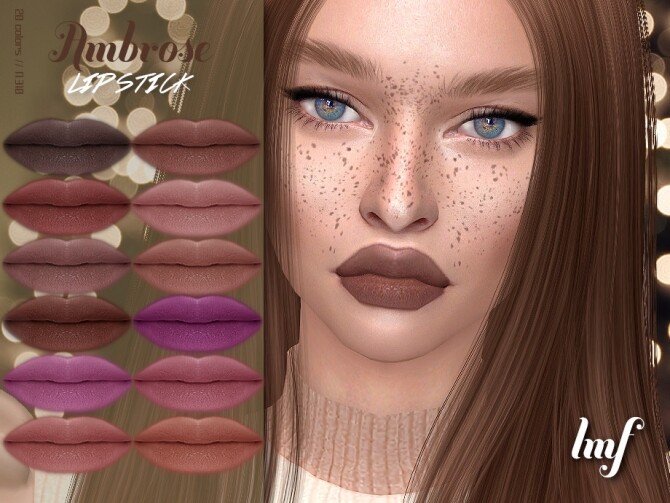 Sims 4 Ambrose Lipstick N.310 by IzzieMcFire at TSR