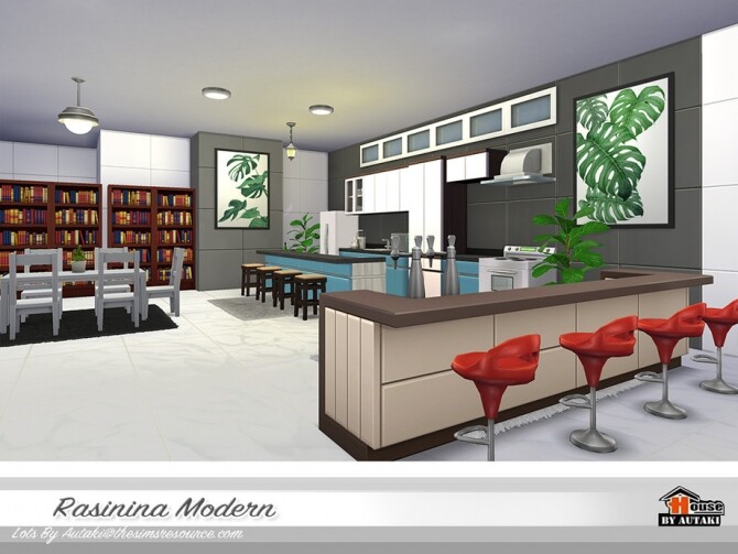 Sims 4 Rasinina Modern House by autaki at TSR