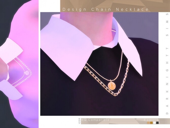 Sims 4 Design Chain Necklace by DarkNighTt at TSR