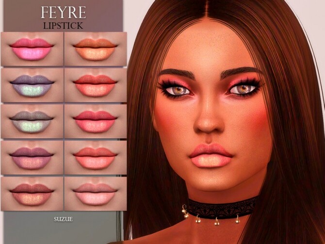 Sims 4 Feyre Lipstick N16 by Suzue at TSR