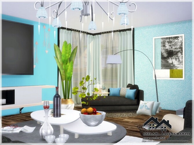 Sims 4 COLAR Livingroom by marychabb at TSR