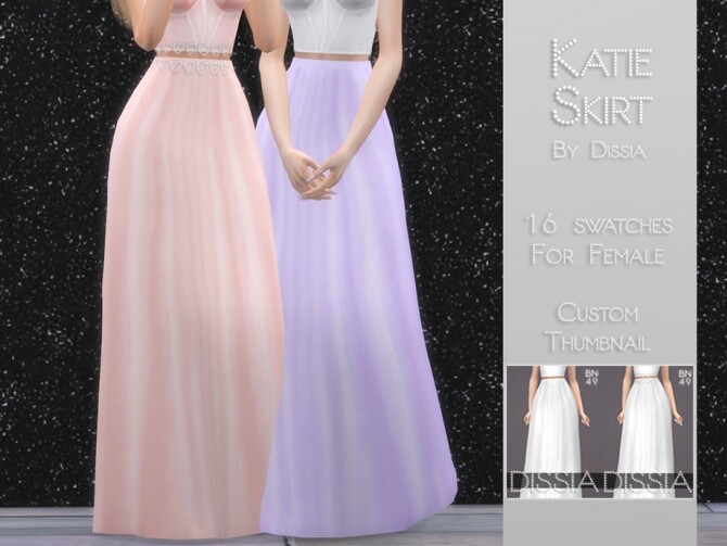 Sims 4 Katie Skirt by Dissia at TSR